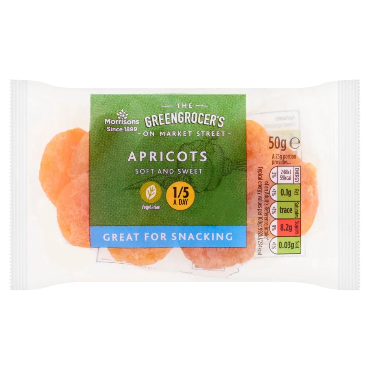 Morrisons Dried Apricots, 50g