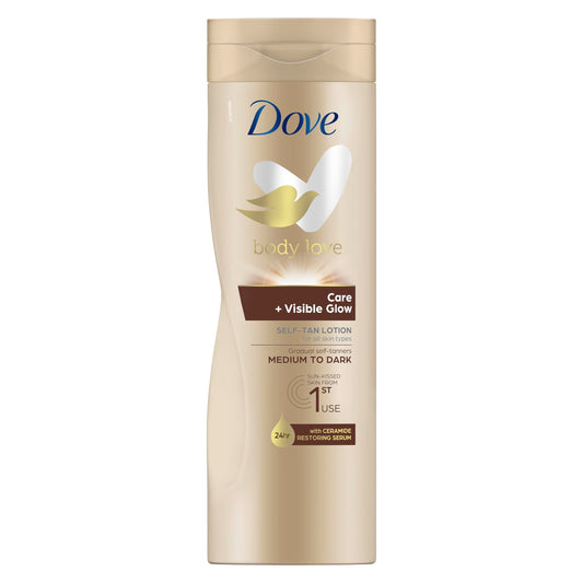 Dove Visible Glow Medium to Dark Self Tan Lotion 400ml
