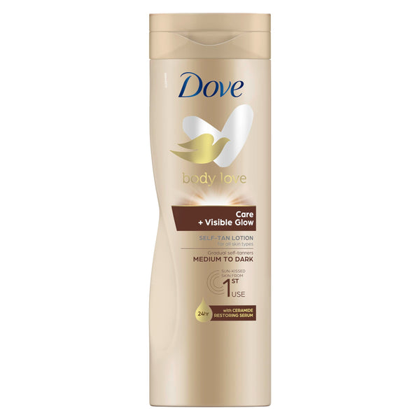 Dove Visible Glow Medium to Dark Self Tan Lotion 400ml