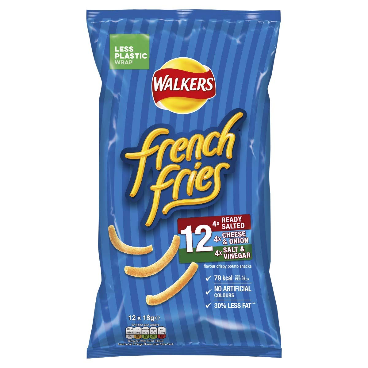 Walkers French Fries Flavour Crispy Potato Snacks 12 x 18g