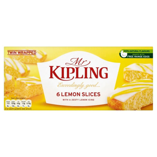 Mr Kipling Lemon Layered Slices 6 per pack