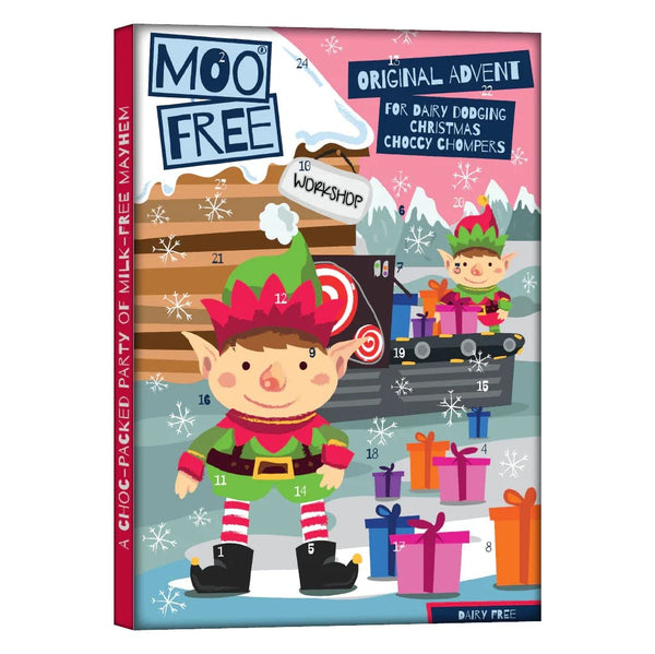 Moo Free Alternative Chocolate Advent Calendar Christmas Gluten Dairy Free Vegan Friendly