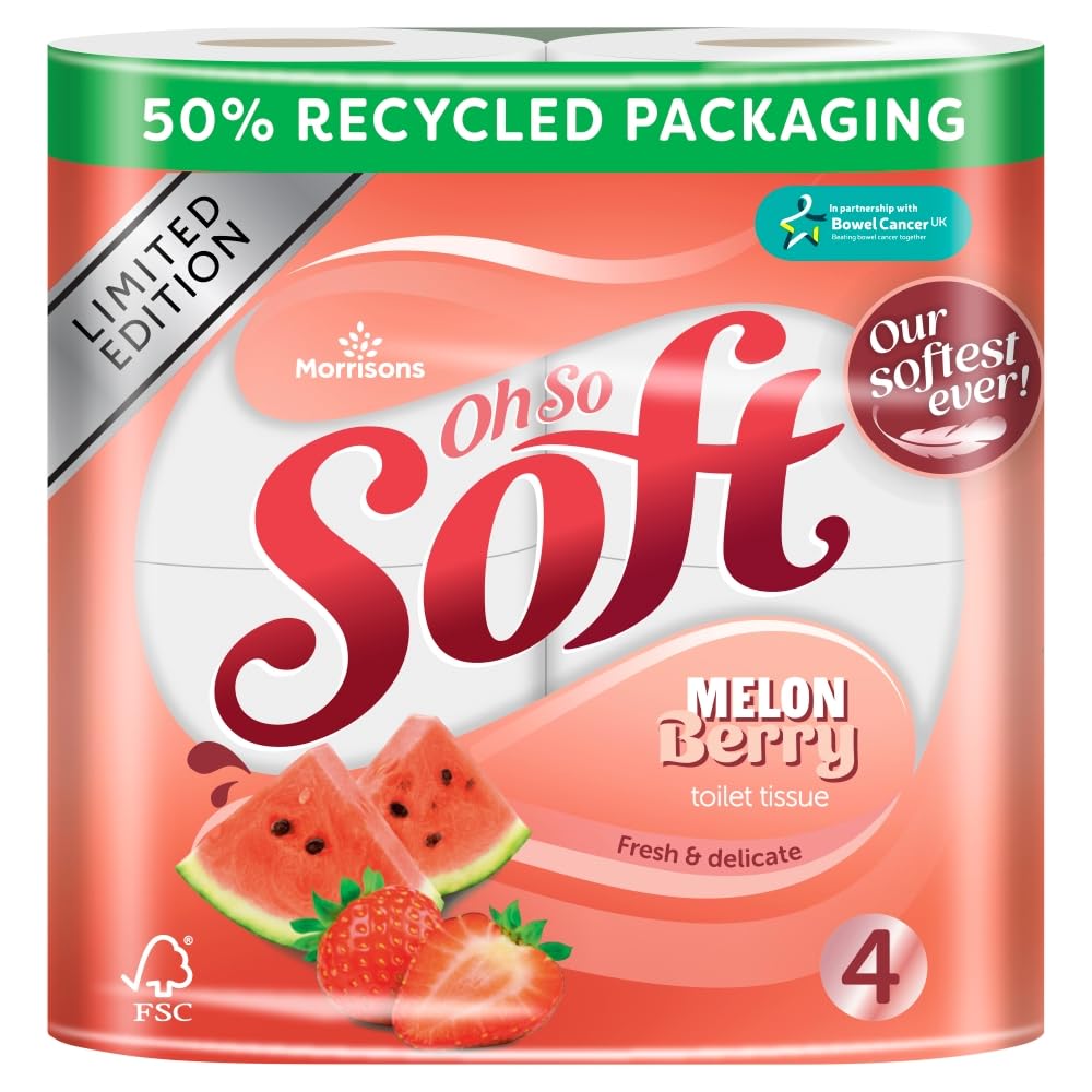 Morrisons Melon Berry 4 Toilet Roll