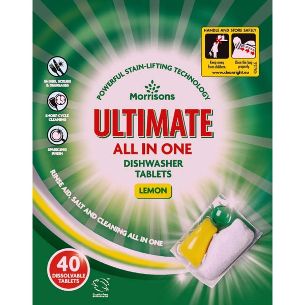Morrisons Premium Dishwasher Tablets Lemon 40pk