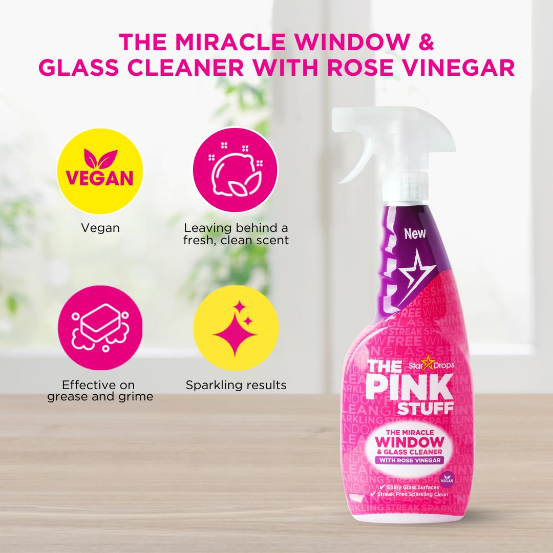 Stardrops The Pink Stuff The Miracle Window & Glass Cleaner with Rose Vinegar