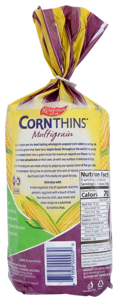 Realfoods Corn Thins Multigrain 150g