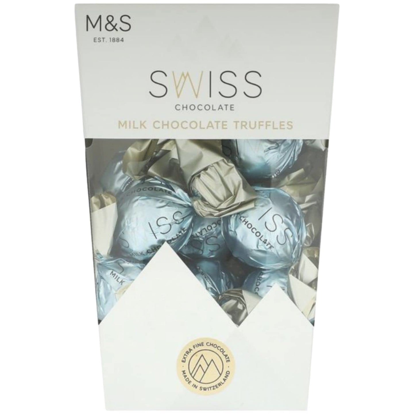 Marks and Spencer M&S Swiss Milk Chocolate Truffles Chocolate Box 205g Bundled with M&S Swiss Dark Chocolate Truffles Box of Chocolate 205g Chocolate Gifts