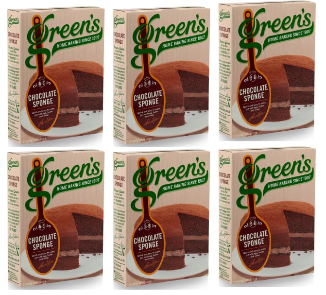 Green's Chocolate Sponge Cake Mix, Home Baking Since 1867- (Pack of 6)