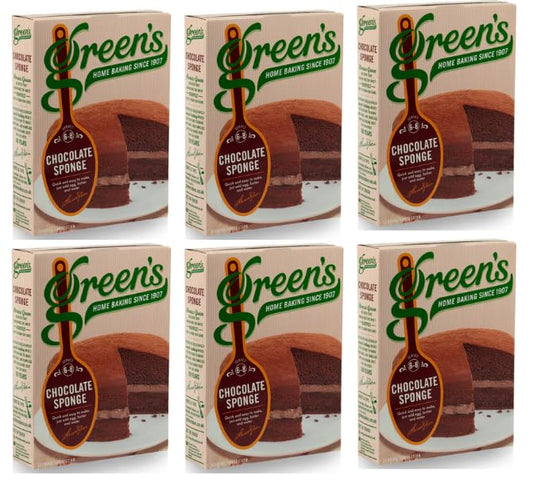 Green's Chocolate Sponge Cake Mix, Home Baking Since 1867- (Pack of 6)