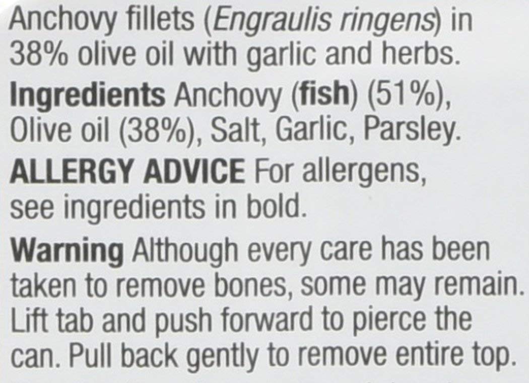 Morrisons Anchovy in Olive Oil Garlic & Herb 50g