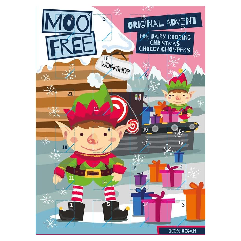 Moo Free Advent Calendar Christmas Gluten Dairy Free Vegan Friendly