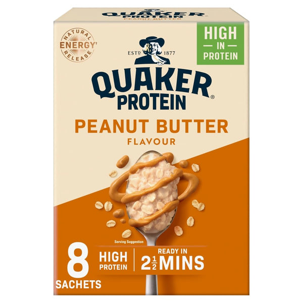 Quaker High Protein Peanut Butter Porridge Sachets 8 x 43.2g