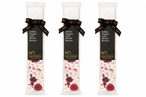 Waitrose No.1 Mixed Berry Italian Nougat 100g, Pack of 3