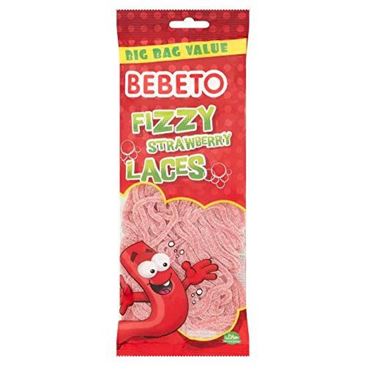 Bebeto Fizzy Strawberry Laces, 1 x 220g