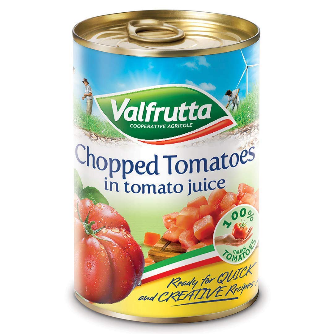 Valfrutta Tinned Chopped Tomatoes in Tomato Juice 12 x 400g