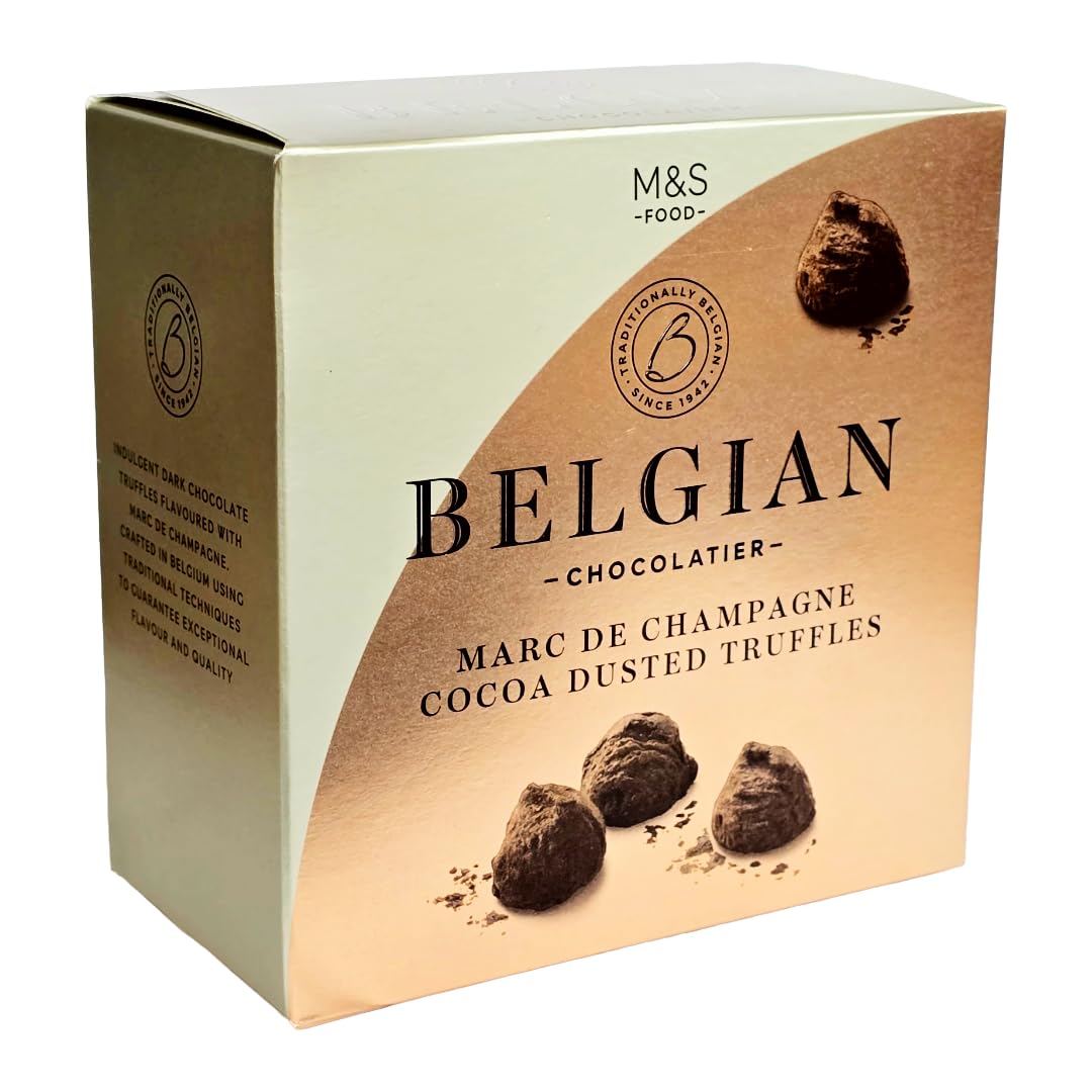 Mark & Spencers M&S Belgian Marc De Champagne Cocoa Dusted Truffles 260g