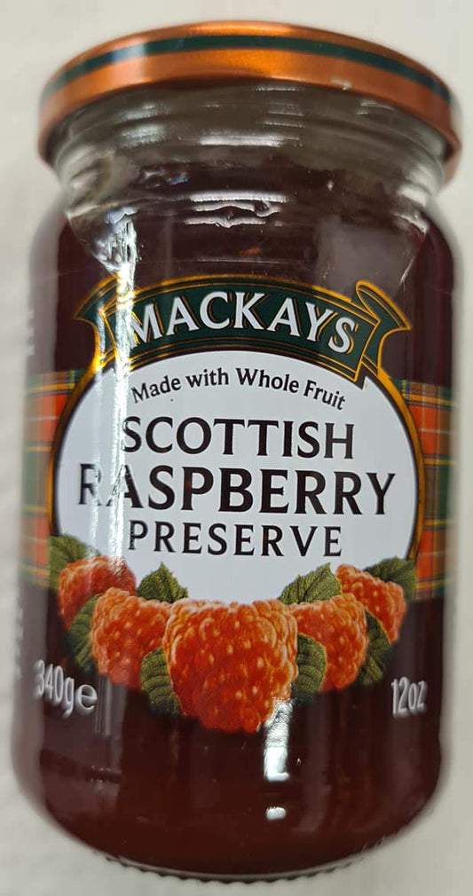 Scottish Raspberry Preserve 340g, Mackays.