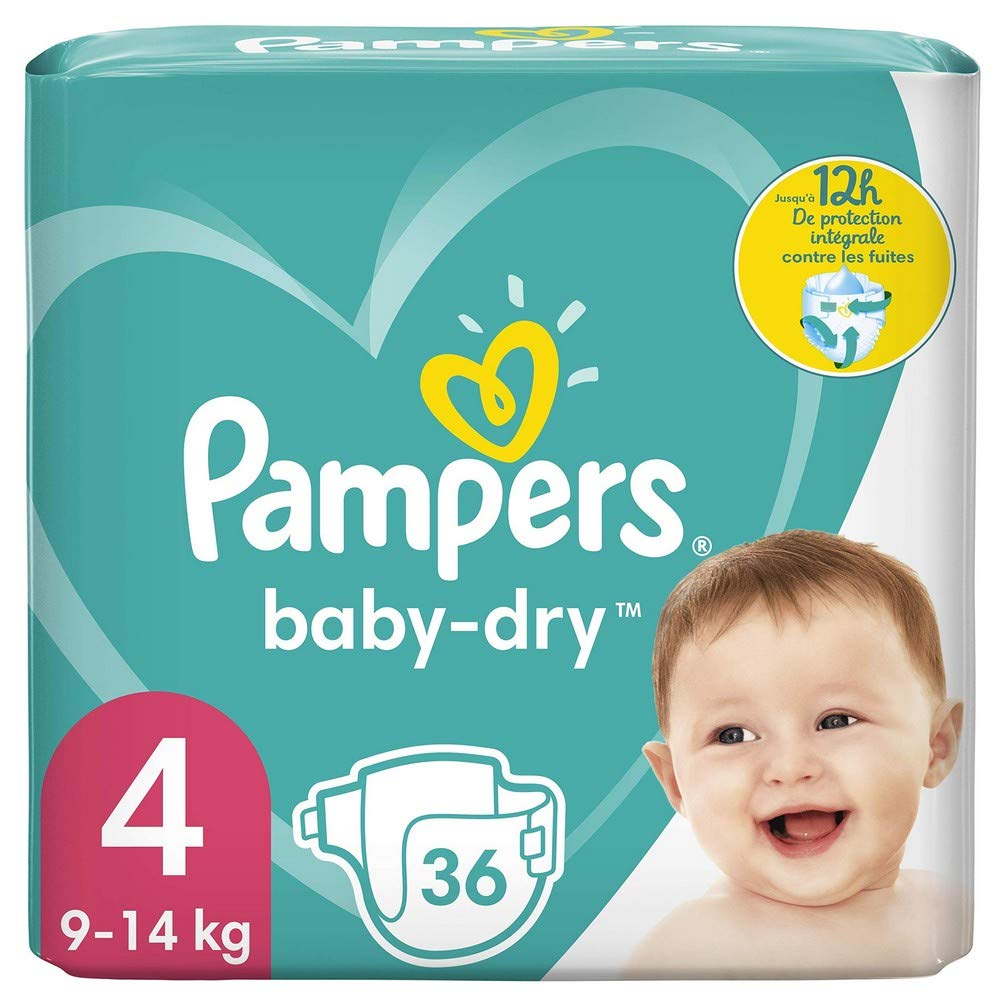 Pampers Baby-Dry Size 4 36 Nappies up to 12 Hours All-Round Protection 9-14kg 925 g