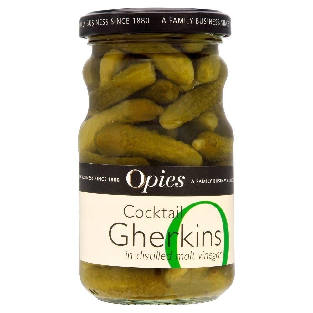 Opies Cocktail Gherkins in Distilled Malt Vinegar (227g)