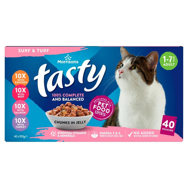 Morrisons Bumper Mixed Jelly Cat Food, 40x100 g