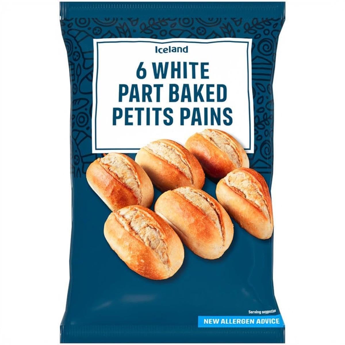 Iceland White Part Baked Petits Pain, 6 Breads