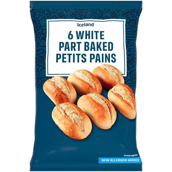 Iceland White Part Baked Petits Pain, 6 Breads