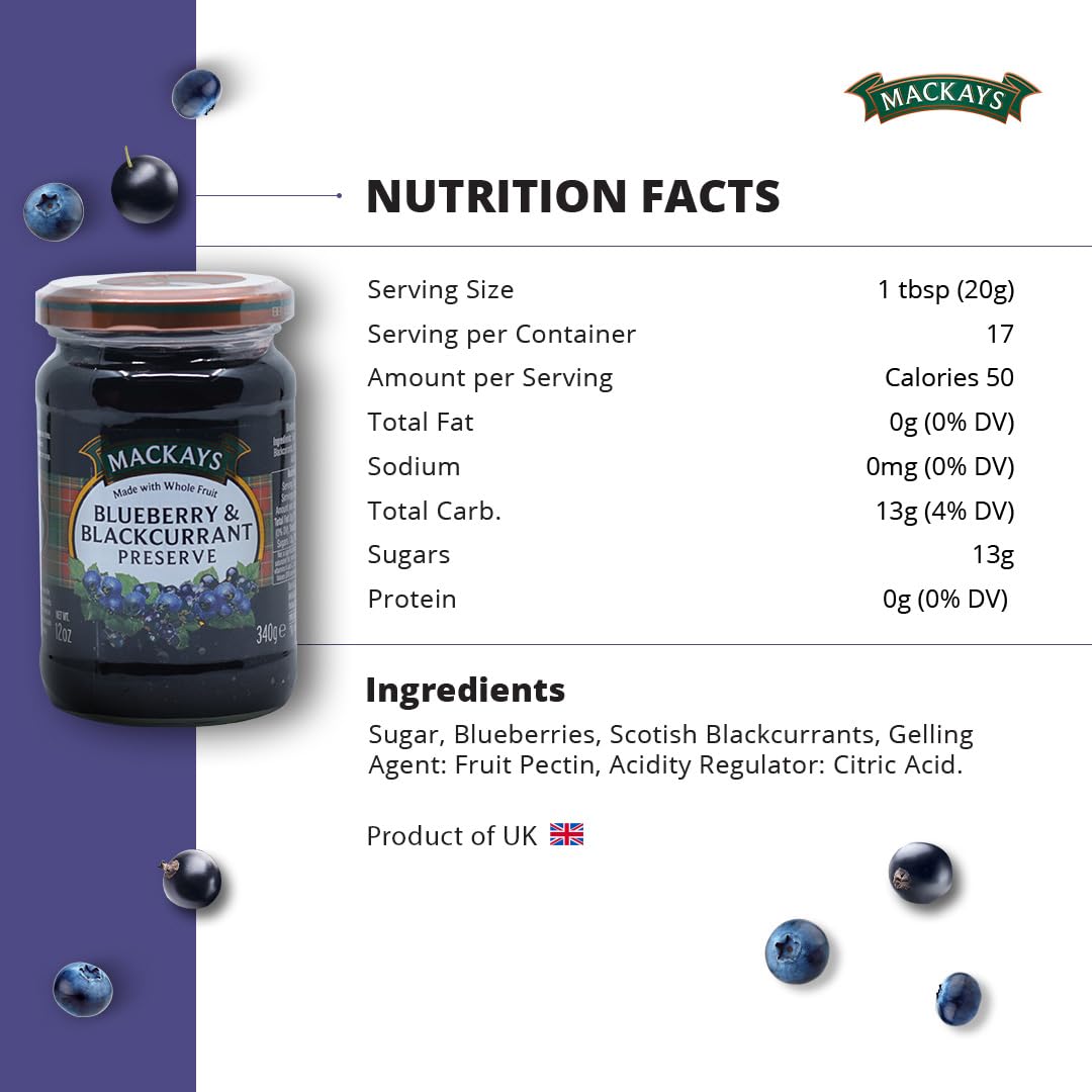 Mackays Blueberry & Blackcurrant Preserve