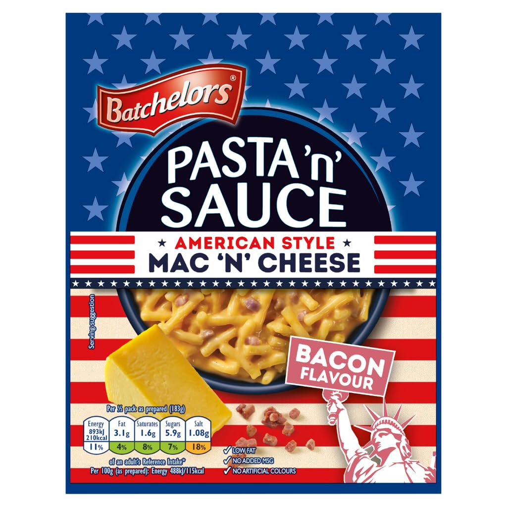 Batchelors Pasta 'n' Sauce American Style Mac 'n' Cheese Bacon Flavour 99g