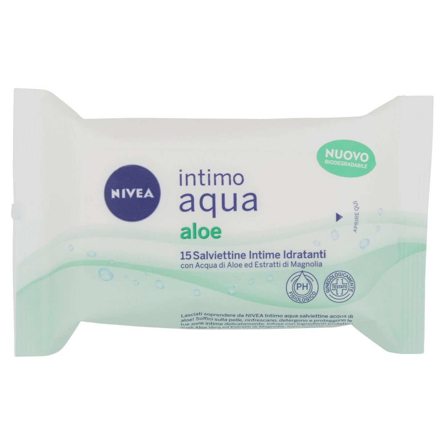 Nivea Aloe Moisturizing Intimate Wipes, 15 Pieces
