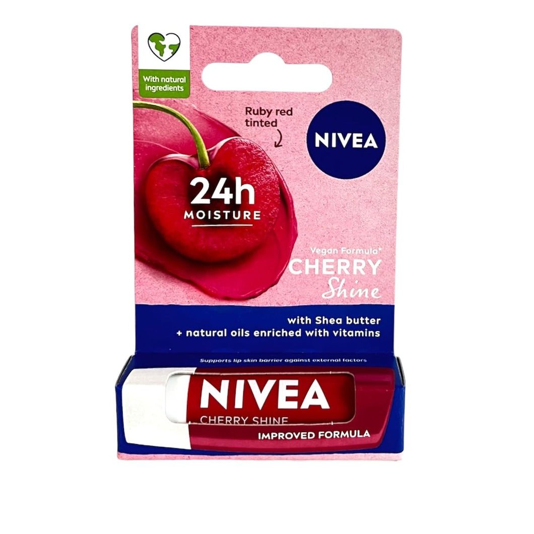 NIVEA Cherry Shine Lip Balm, 4.8g