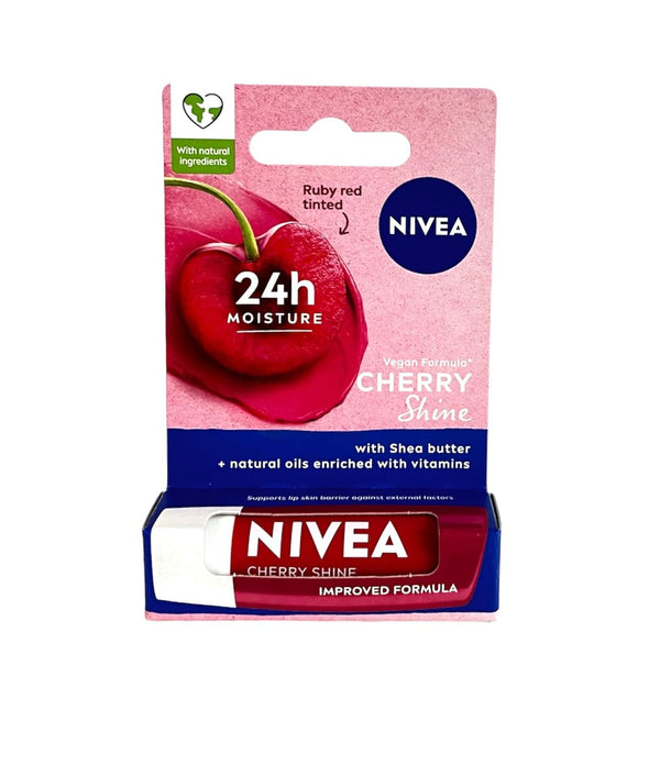 NIVEA Cherry Shine Lip Balm, 4.8g