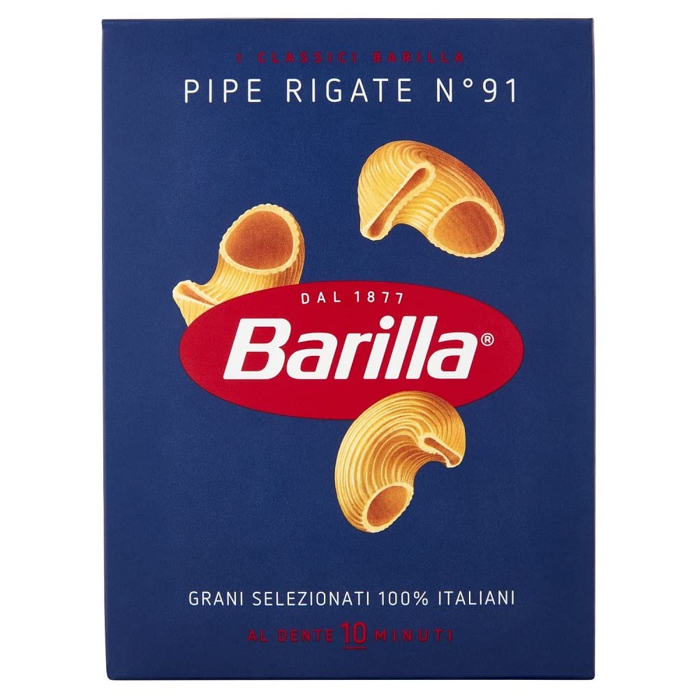 Barilla i classici pipe rigate n. 91 cottura 10 minuti 500 grammi (082625)