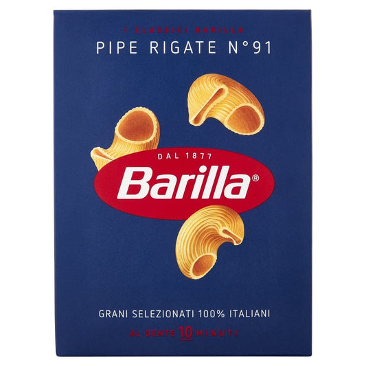 Barilla i classici pipe rigate n. 91 cottura 10 minuti 500 grammi (082625)
