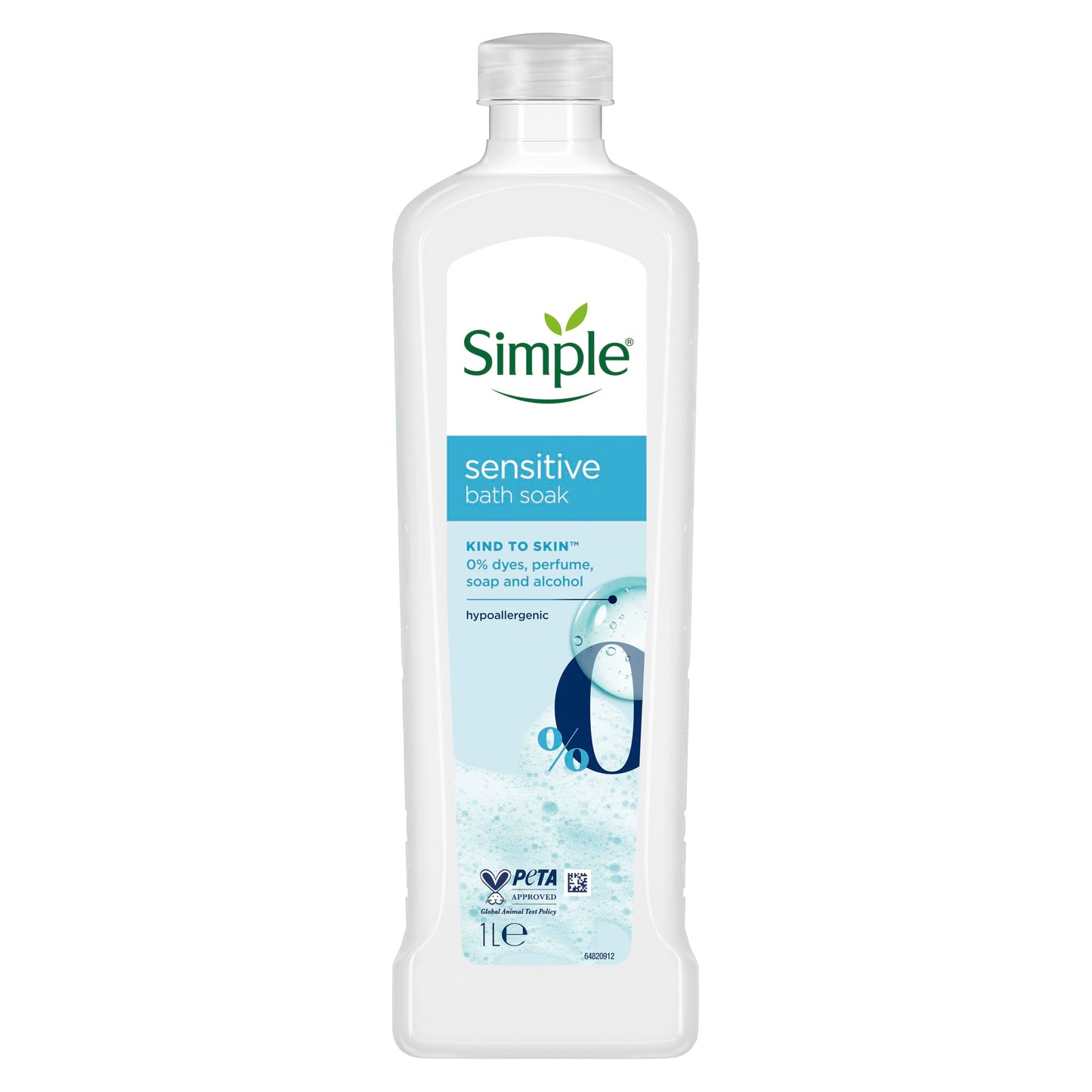 Simple Kind to Skin Sensitive Bath Soak ultra-gentle & hypoallergenic bath product designed for sensitive skin 1 L