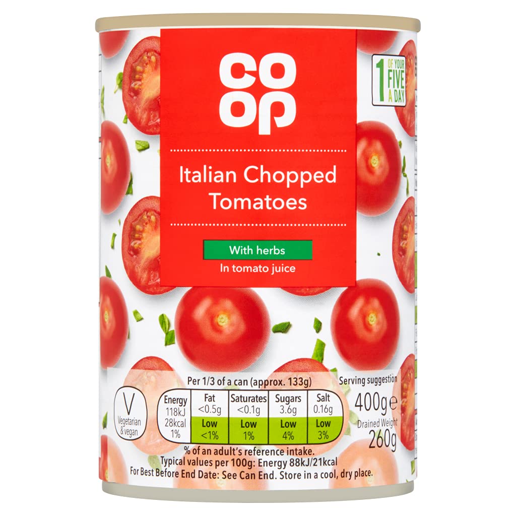 Co-op Italian Chopped Tomatoes with Herbs in Tomato Juice 400g
