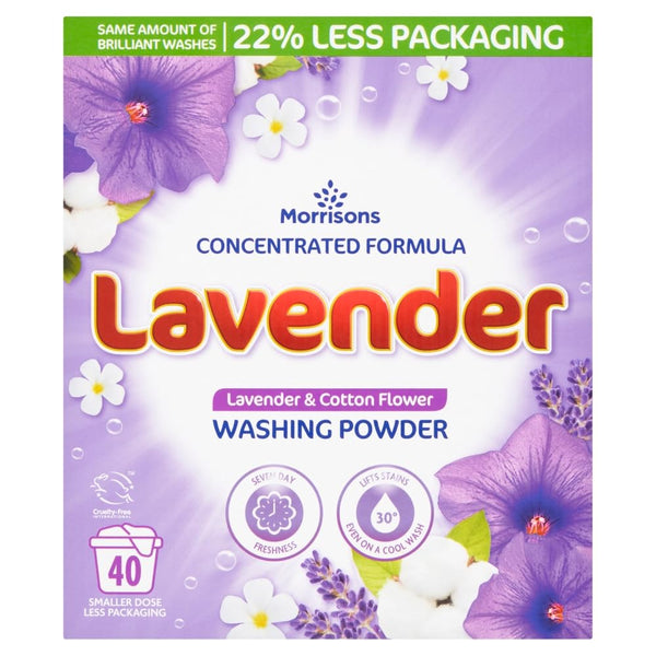 Morrisons Bio Lavender Laundry Powder 40 Washes 2kg