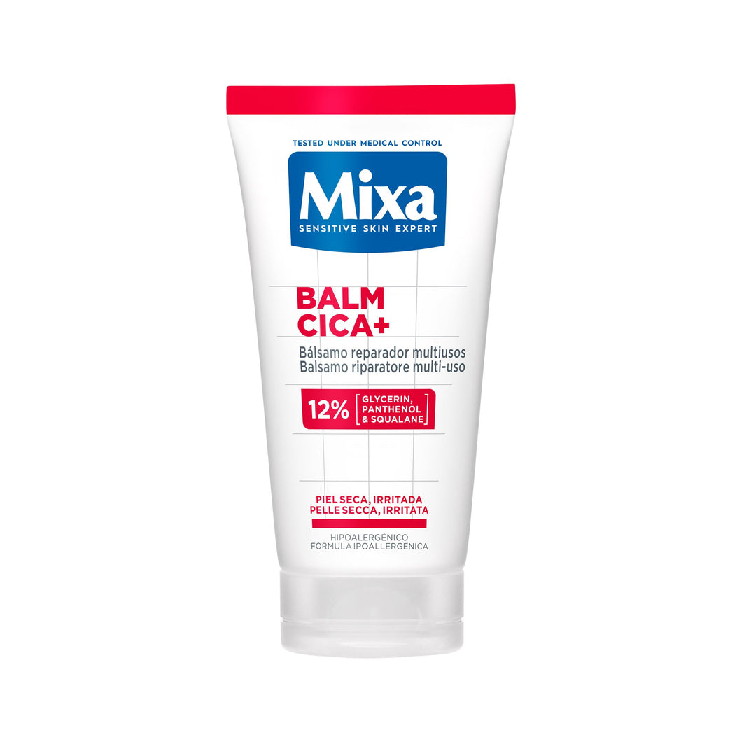 Mixa Balm Cica+ Repair Balm with 12% Multi-Purpose [Glycerine + Panthenol + Squalane] Suitable for Face, Body and Lips, for Babies, Children and Adults, Hypoallergenic, 50 ml