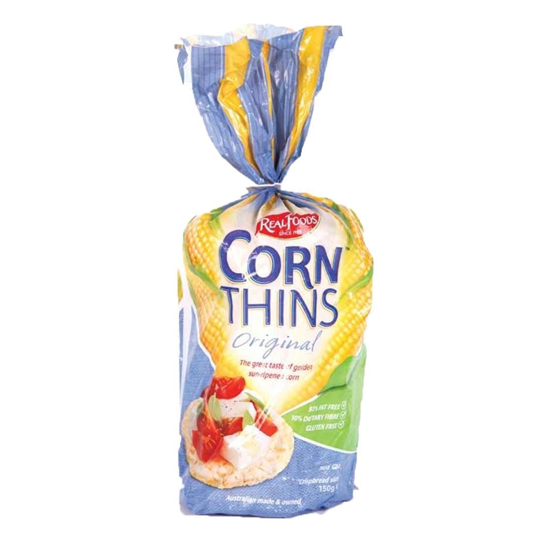 Real Foods | Corn Thins - Original | 5 x 150g
