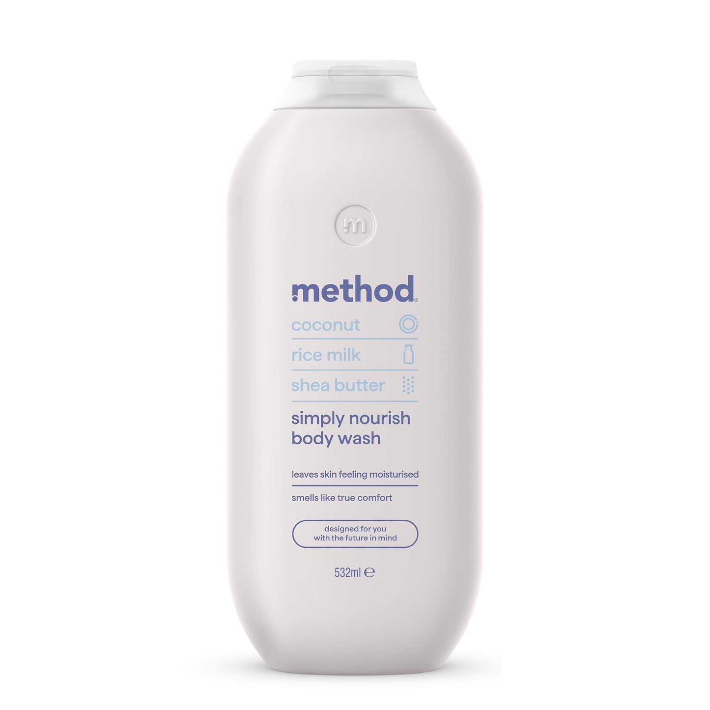 Method Body Wash, Simply Nourish, Shower Gel, Coconut, Rice Milk And Shea Butter Scent, Pack of 1, 532ml
