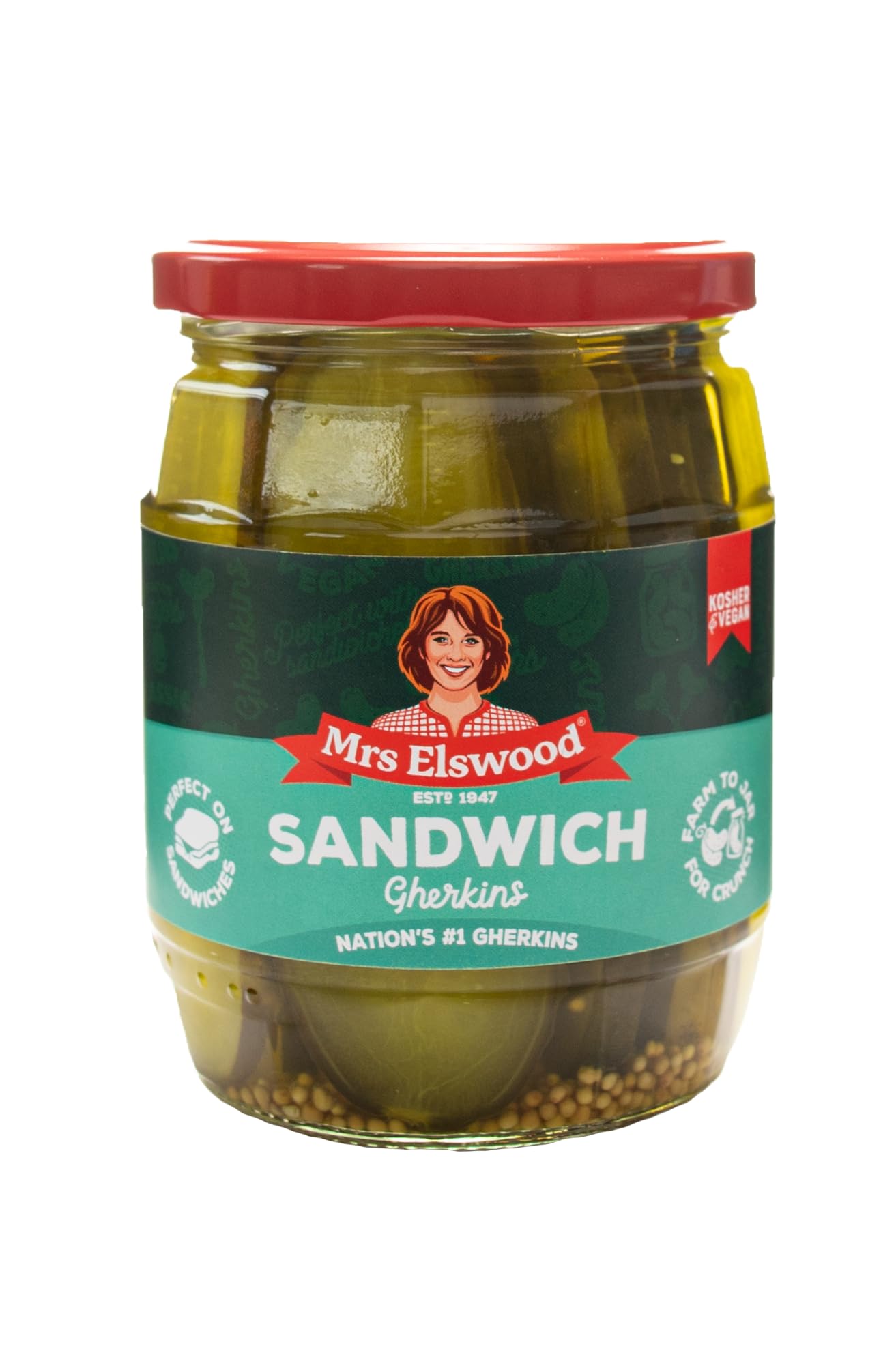 Mrs Elswood Sweet Cucumber Sandwich Slices (540g)