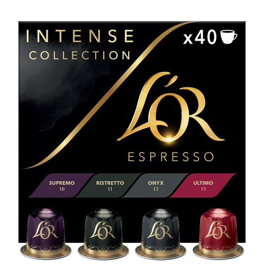 L'OR Espresso Intense Assortment Coffee Pods, Pack of 40
