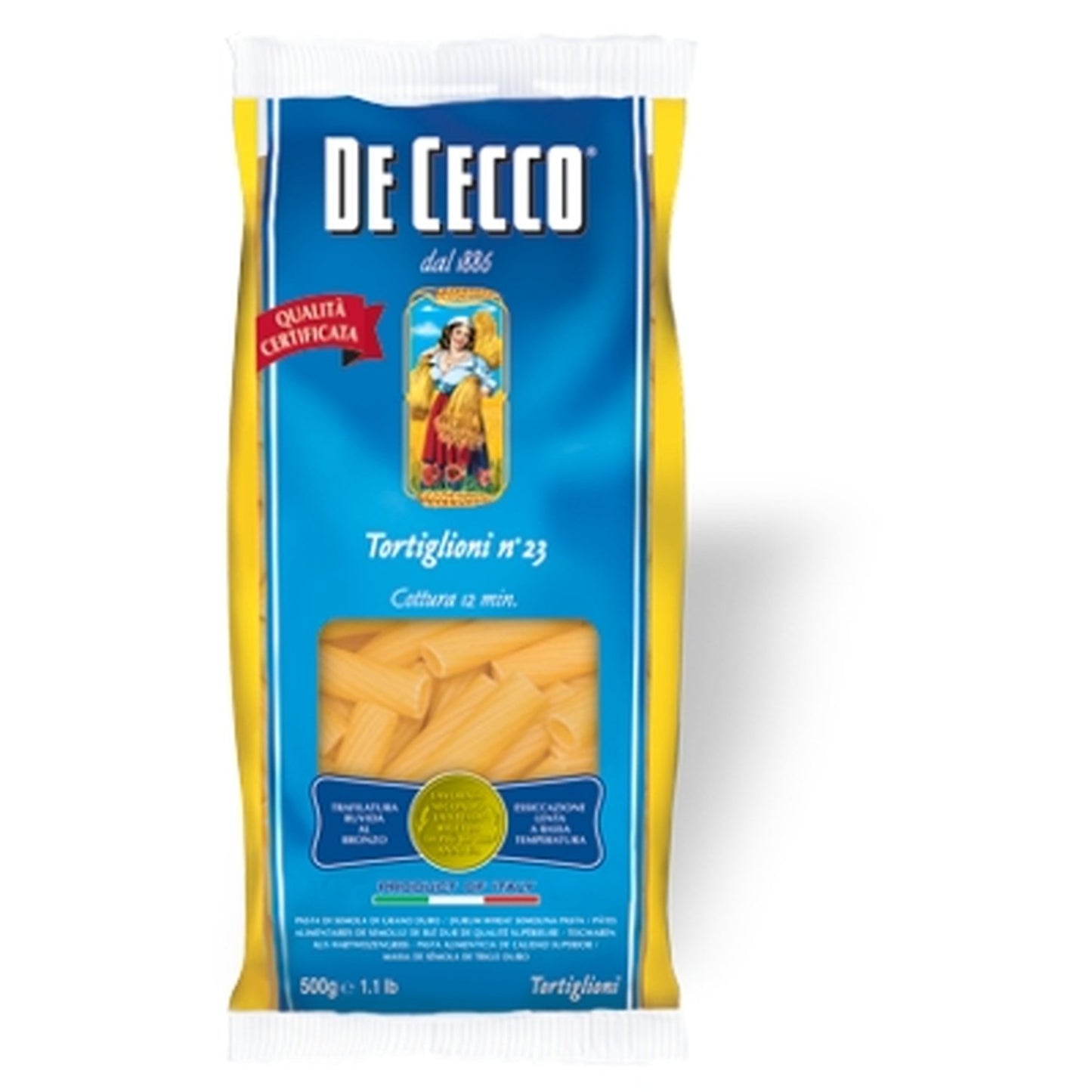 Pasta Tortiglioni n° 23 5 x 500 gr. - De Cecco