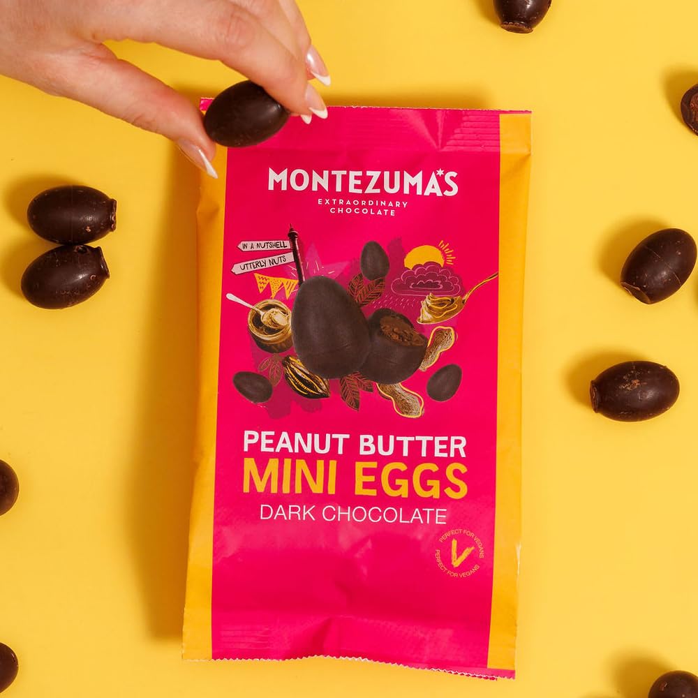 Montezuma's Chocolates Dark Chocolate Peanut Butter Easter Mini Eggs 120g