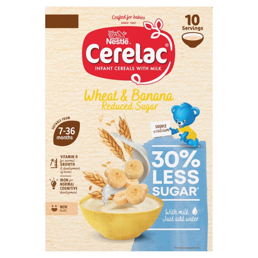Cerelac Wheat & Banana Reduced Sugar Infant Cereals with Milk 250g