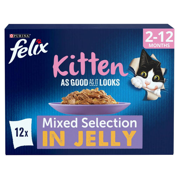 Felix As Good As it Looks Kitten Mixed in Jelly Wet Cat Food 12x85g