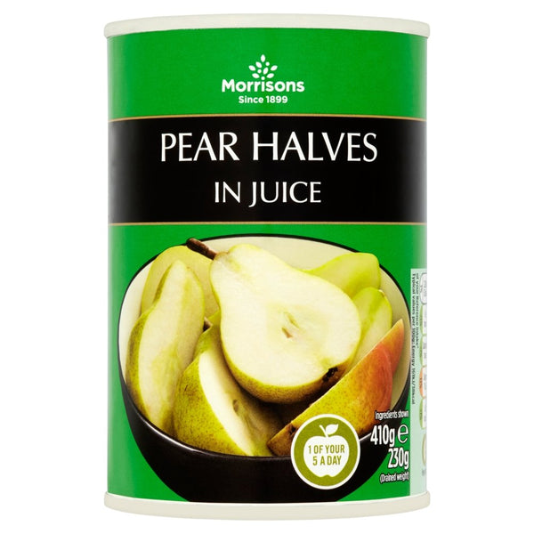Morrisons Pear Halves In Juice 410G,, 1 x 1 g