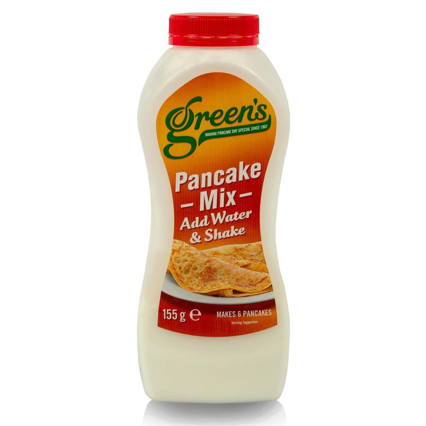 Green's Pancake Shaker Mix 6x 155g Bottles Just Add Water Shake Batter