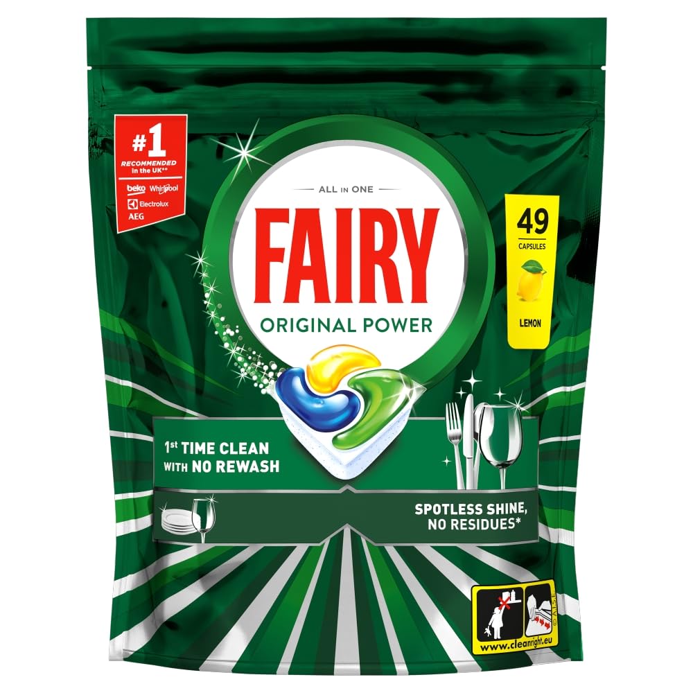 Fairy Original All in One Auto Dishwasher Tablets Lemon 49 Pack