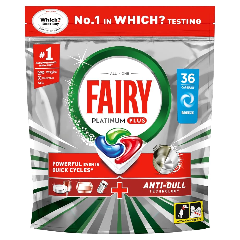 Fairy Platinum Plus Auto Dishwasher Tablets Original 36 Pack