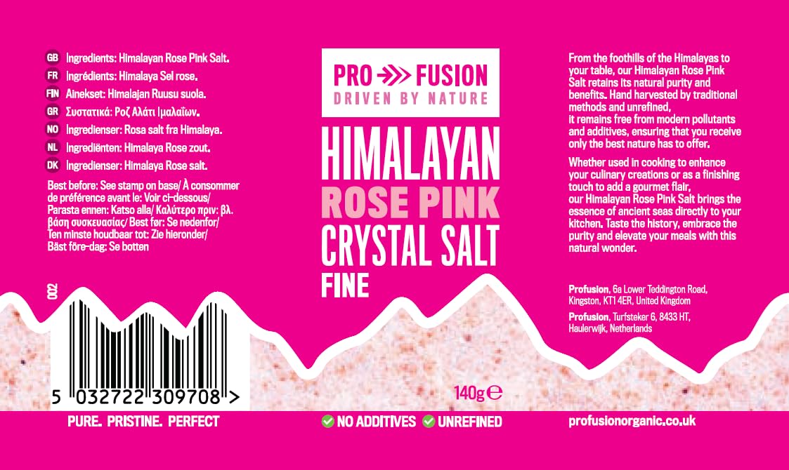 Profusion Rose Pink Salt Table Shaker - Fine 140g
